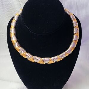 Elegant Gold and Silver Butler Women's Collar